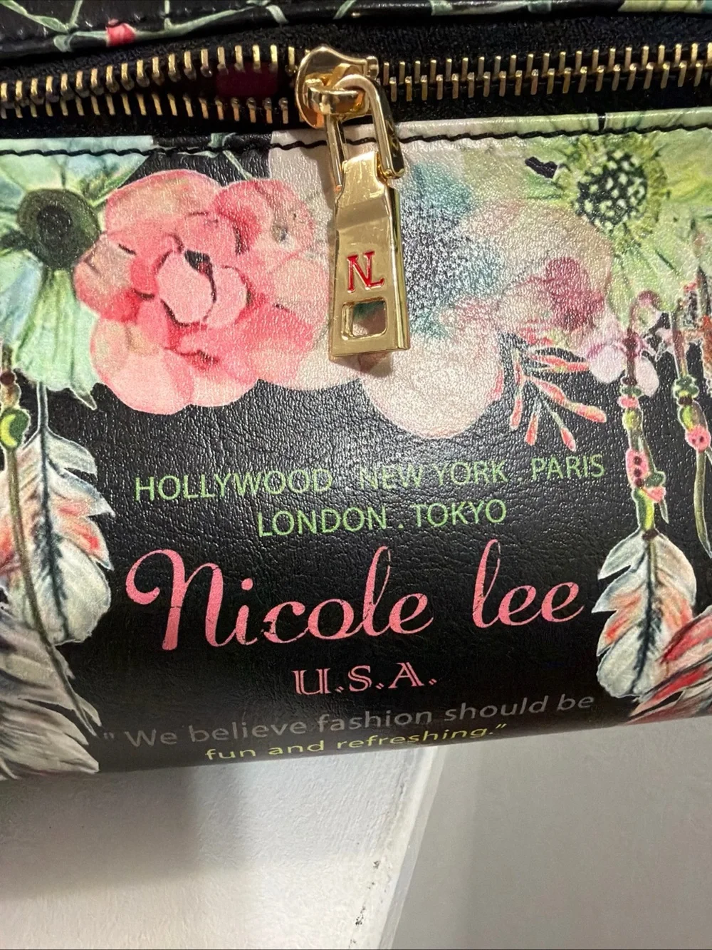 NWT NICOLE LEE USA Satchel Handbag Multicolor “Tonight For You “